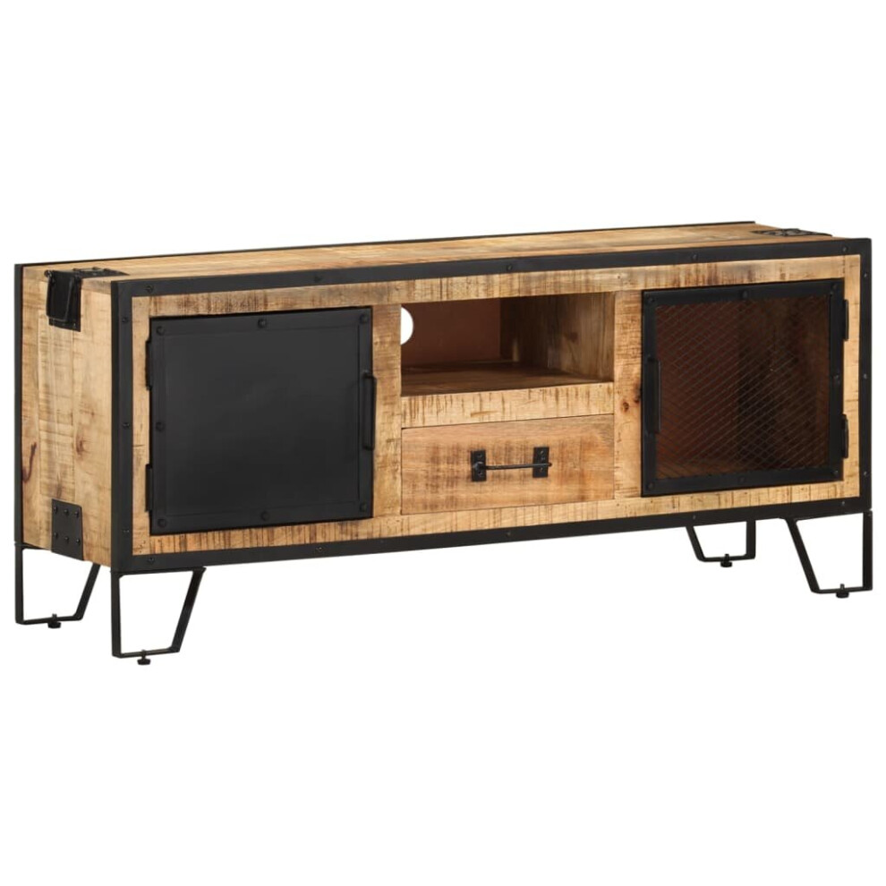 Vidaxl Rough Mango Wood Tv Cabinet Wooden Stereo Cabinet Lowboard Sideboard Multicoloured