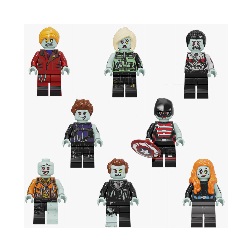 Bachashop 8Pcs Zombie Superheroes Minifigures Toys Fit Lego