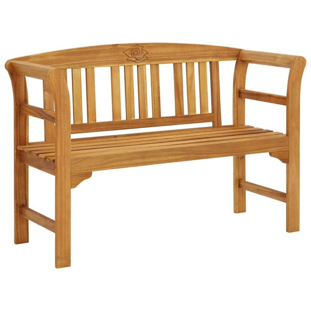 vidaXL Solid Acacia Wood Garden Bench Wooden Outdoor Terrance Seating Chair