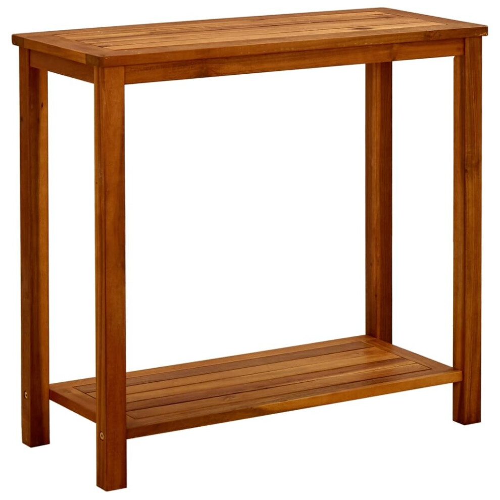 Vidaxl Solid Acacia Wood Garden Console Table Outdoor Patio Wooden Side Table Brown