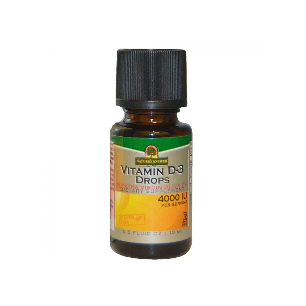 Nature's Answer Vitamin D3 4000 Iu Drops 0.5 Fl Oz, 15 Ml