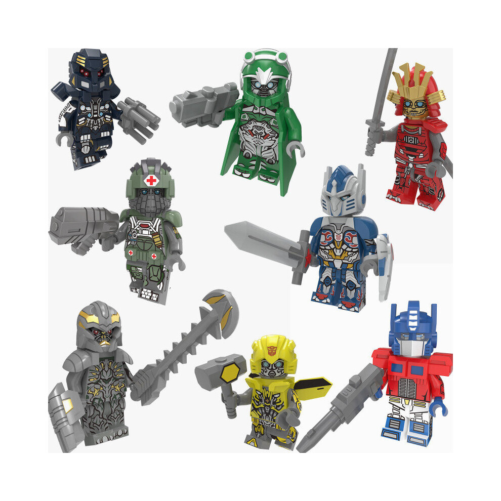 8PCS TTransformers Bumblebee Minifigures Toys Fit Lego