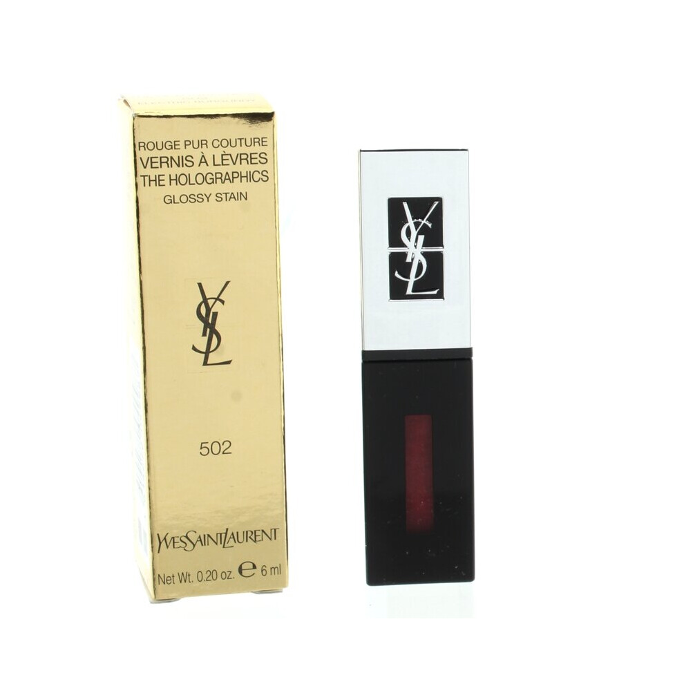 YSL Holographics Glossy Lip Stain 502 Electric Burgundy