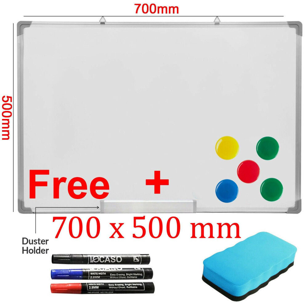 (75W) Magnetic whiteboard Small Large White Notice Board Dry Wipe Office Home School