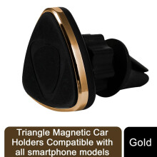 (Gold) Triangle Magnetic Car Holders Compatible with all smartphone models