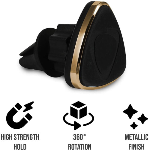 (Gold) Triangle Magnetic Car Holders Compatible with all smartphone models 1