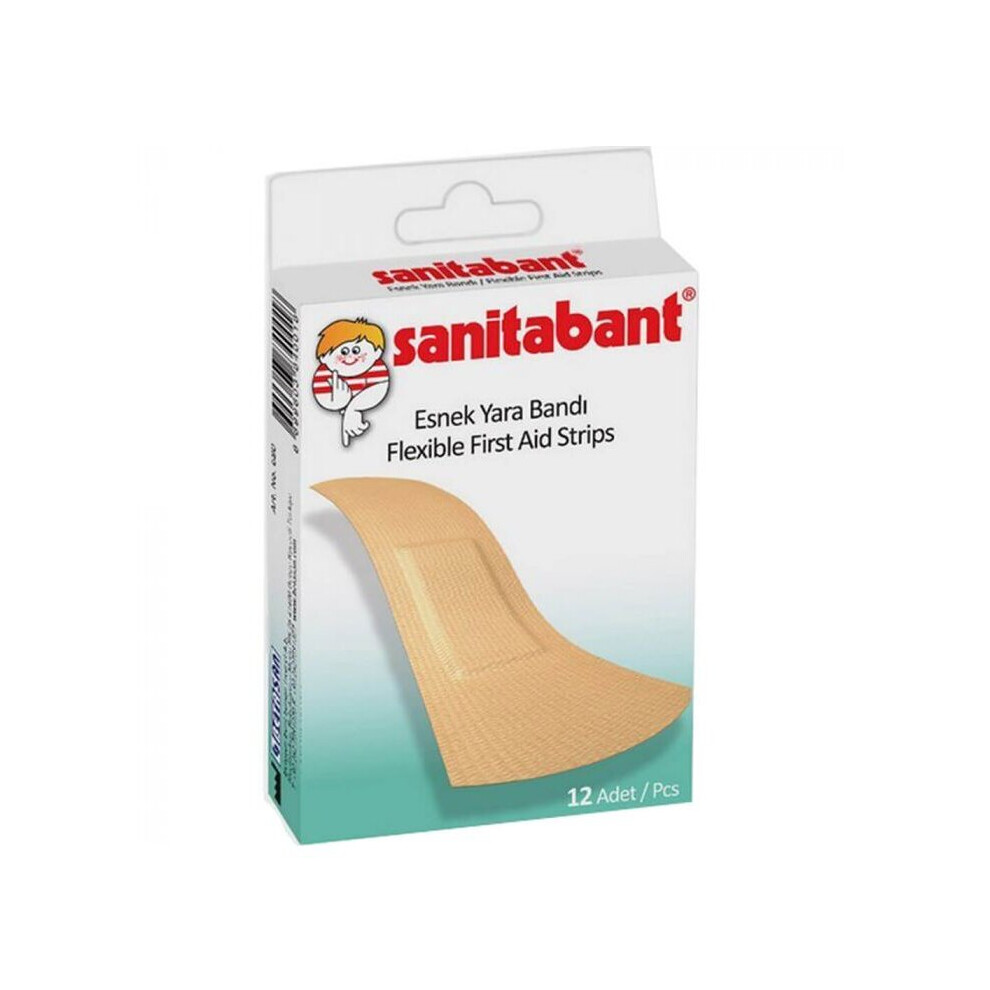 Sanitabant Flexible First Aid Plaster Adhesive Bandages 12'S