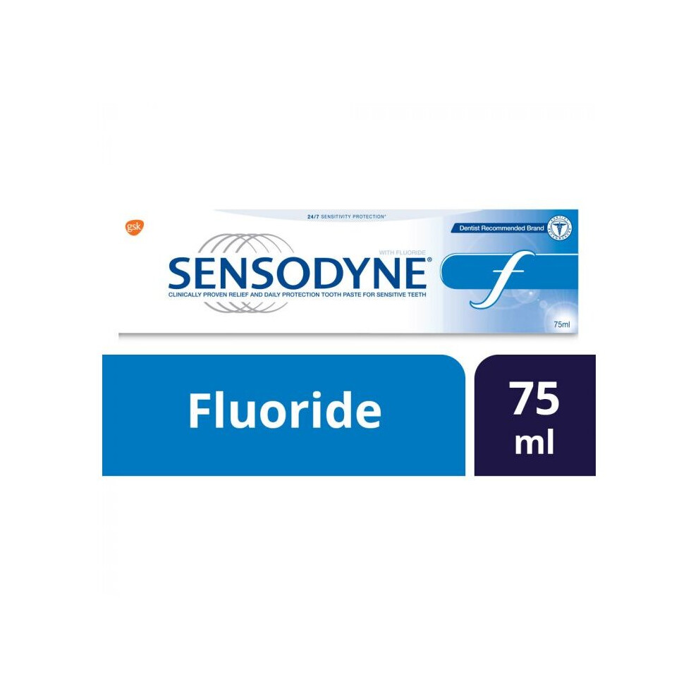 Sensodyne Fluoride Toothpaste 75ml Helps Remove Plaque & Helps Maintain Healthy Gums