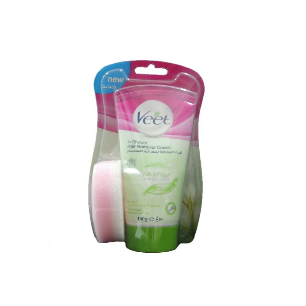 Veet In Shower Dry Skin Hair Removal Cream 150g