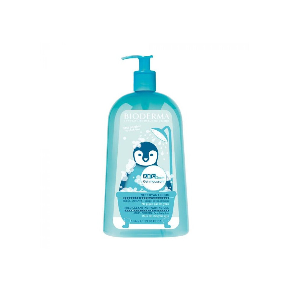 Bioderma ABC Derm Mild Cleansing Foaming Gel For Babies & Children 1 L