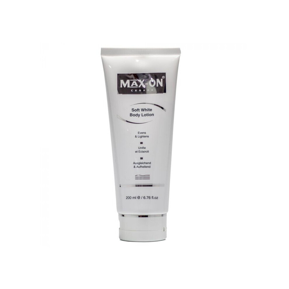 Max-On White Soft Body Lotion 6.76 Fl Oz, 200Ml