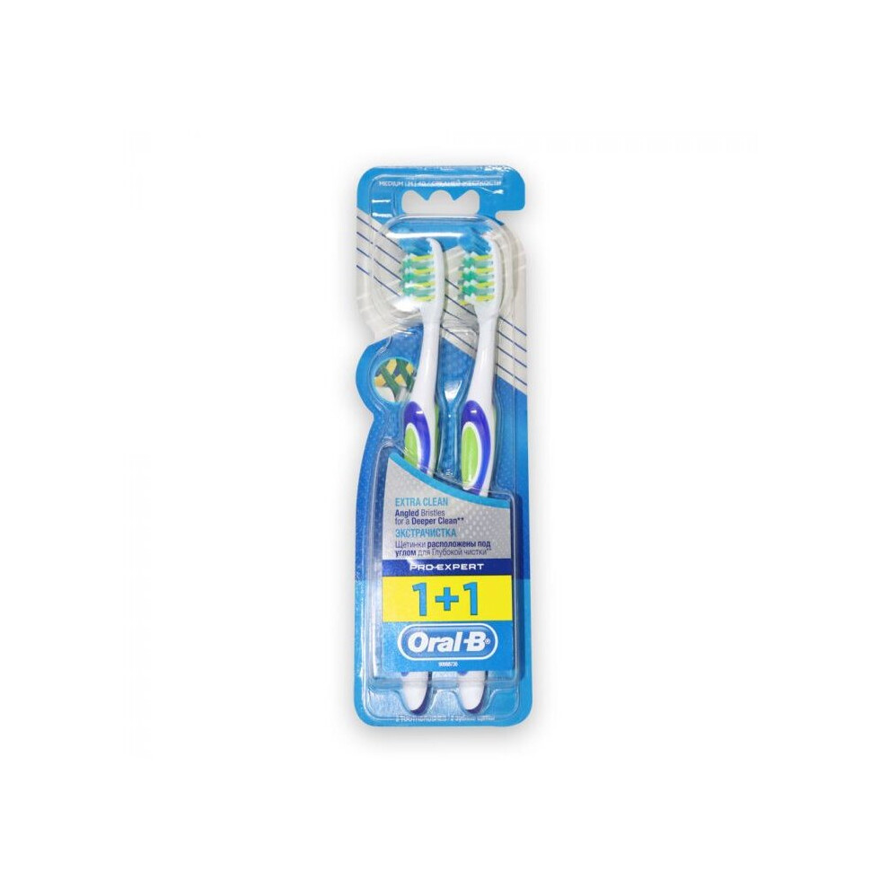Oral-B Effective Oral Care: Oral B Pro Expert Extra Clean 1+1 Toothbrush