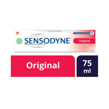 Sensodyne Original Toothpaste 75ml - Everyday Relief for Sensitive Teeth, Fluoride-Free, Strontium Chloride, Dentist-Recommended AO100002075