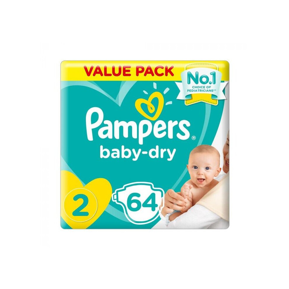 Pampers New Baby-Dry Size 2 Baby Diapers 3-6 kg Value Pack 64's
