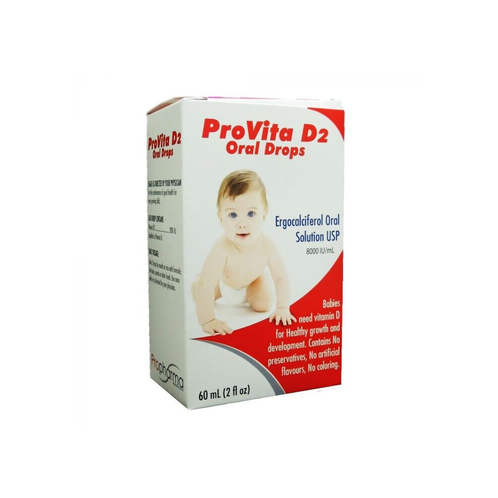 Provita D2 Oral Drops 2 Fl Oz, 60Ml