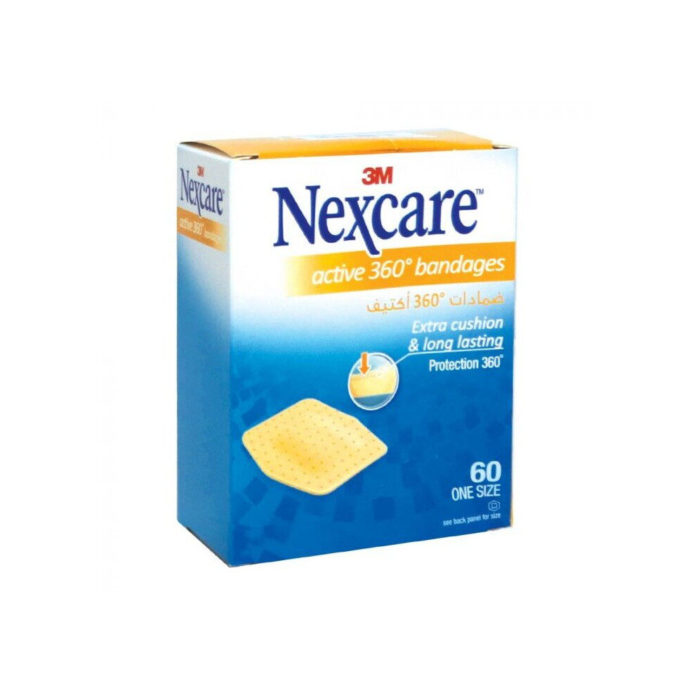 3M Nexcare Active Bandages 60'S, Water Resistant Adhesive, Will Stick To Damp Skin