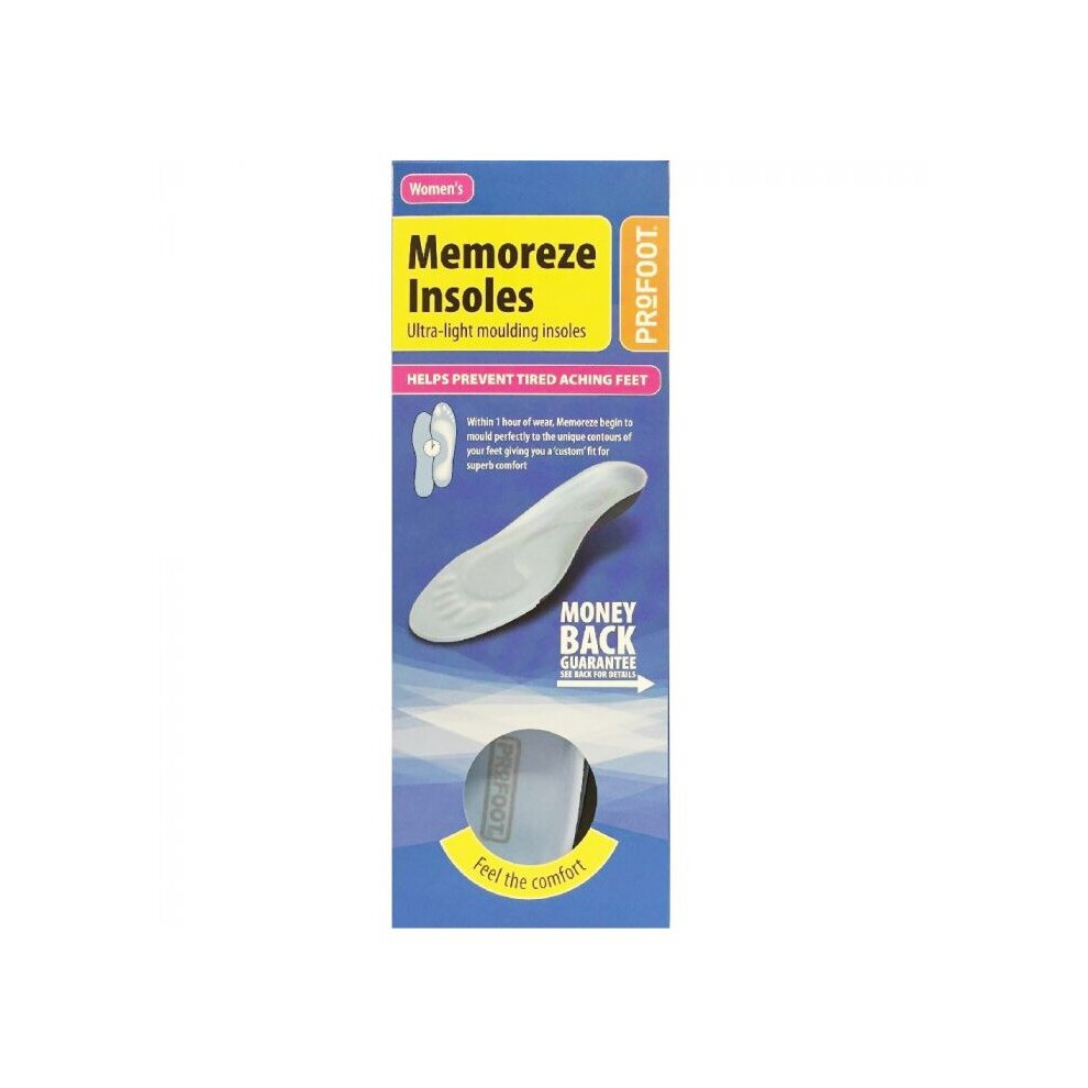 Profoot Memoreze Insoles Women, Helps Prevent Tired Aching Feet