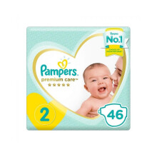 Pampers Premium Care Size 2 Baby Diapers 3-6 kg Value Pack 46's