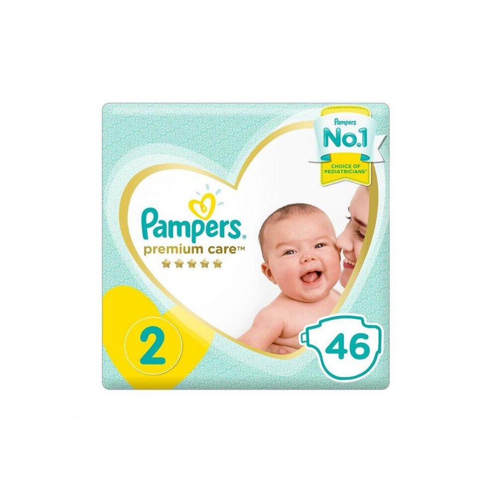 Pampers Premium Care Size 2  Baby Diapers 3-6 kg Value Pack 46's