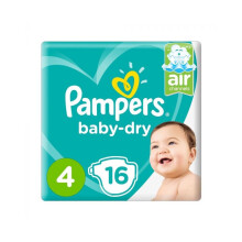 Pampers Baby-Dry Diapers With Aloe Vera Lotion & Leakage Protection, Size 4, For 9-14 Kg Baby, Pack of 16's