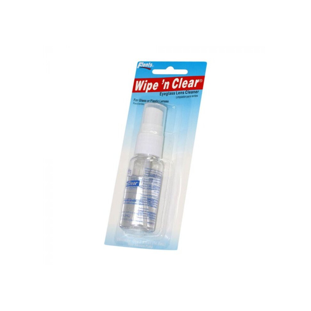 Flents Wipe N Clear Eyeglass Lens Cleaner Lens Cleaning Solution 14.5Ml