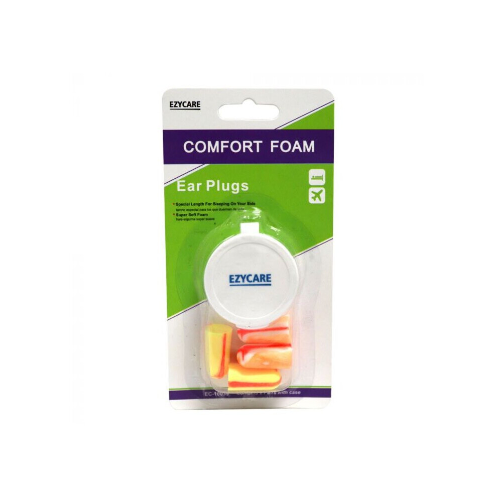 Comfortable Noise Reduction: Ezycare Comfort Foam Ear Plugs 2 Pairs 10039 4906999910299