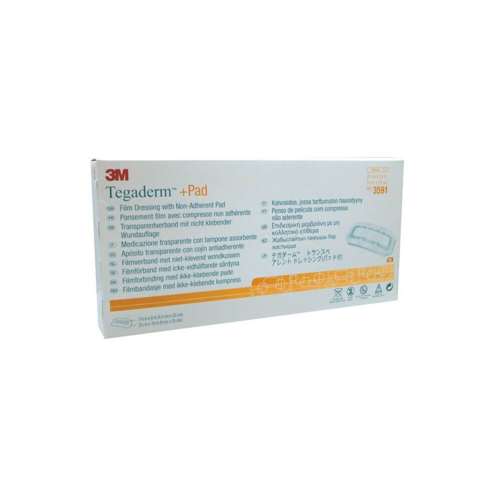 3M Tegaderm+ Pad 9 Cm X 10 Cm 25'S Film Dressing With Non-Adherent Pad