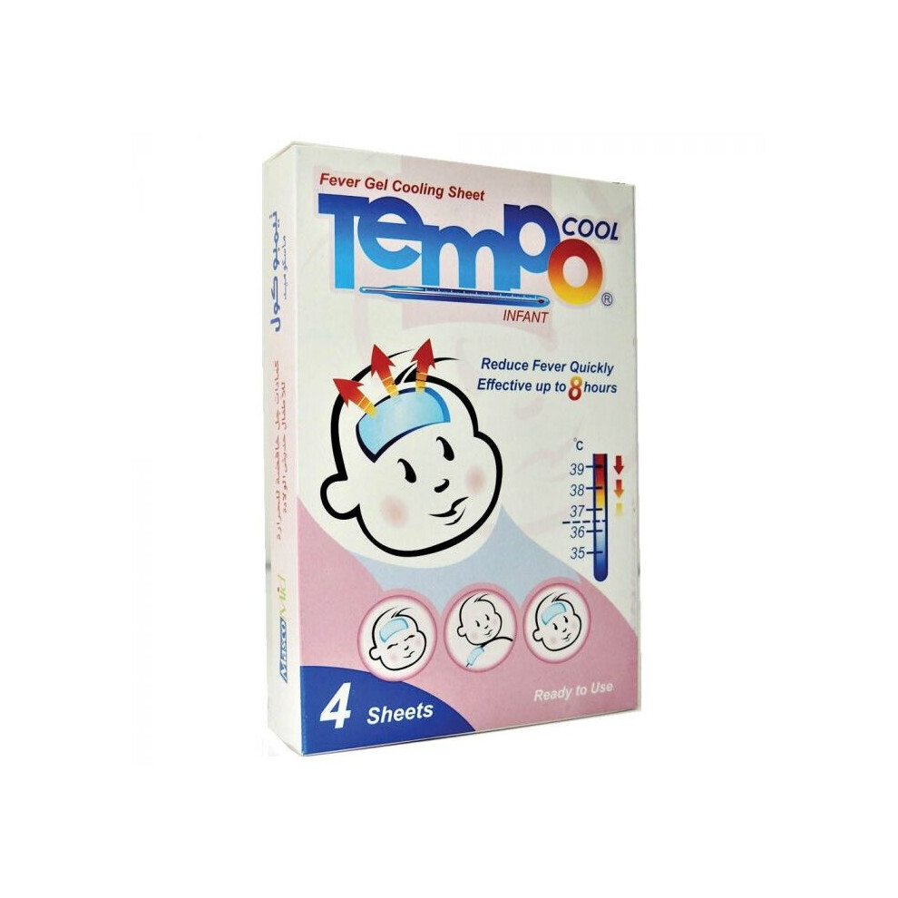 Tempo Cool Infant Fever Gel Cooling Sheet 4'S