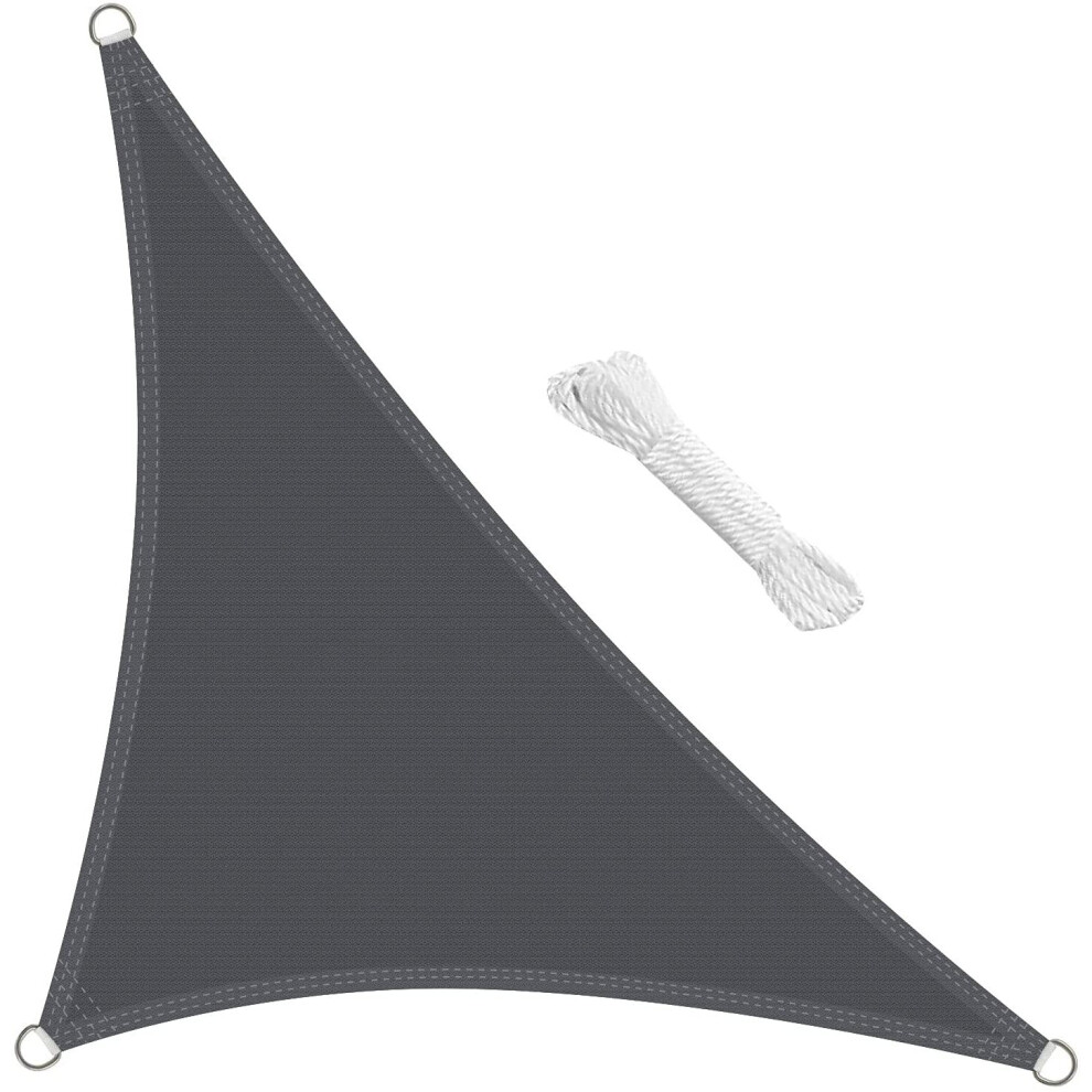 swift Sun Shade Sail 3.5x3.5x4.9 Meter Right Triangle, Anthracite