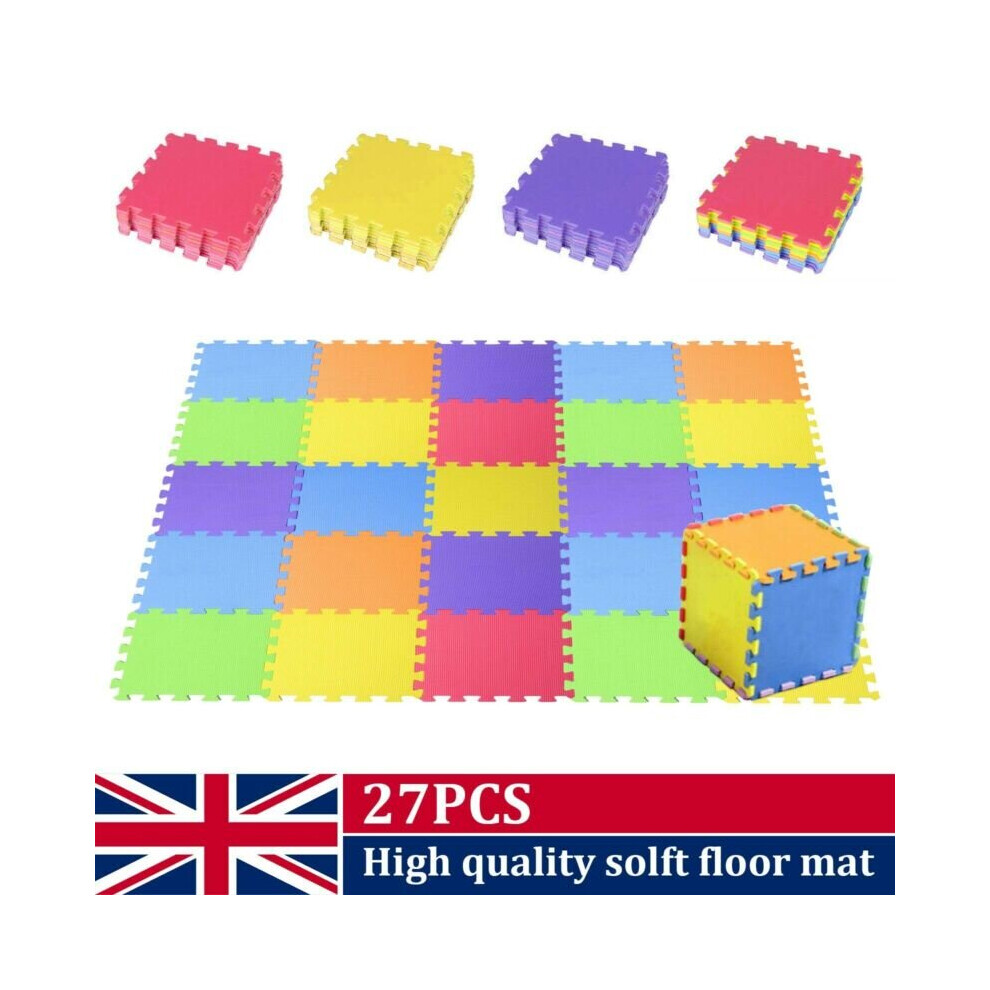 27pcs Baby Crawling Puzzle Mat Soft EVA Foam Kids Play Carpet Mats Gym