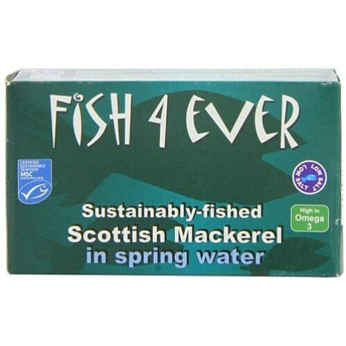 Fish4Ever Mackerel in Spring Water 125g (Pack of 10)