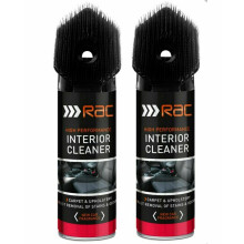 2 x High Performance Interior Car Seat Upholstery Dry Foam Cleaner & Brush 400ml