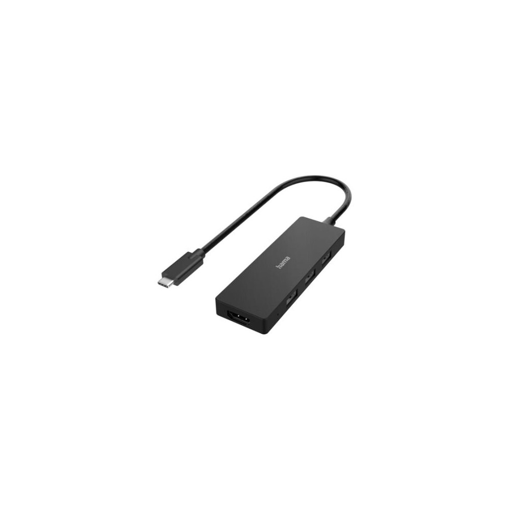 Hama External 4 Port Usb-C Hub Usb Powered 3 X Usb-A Hdmi 4K 00200113