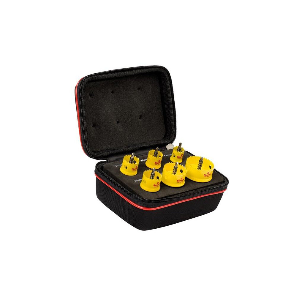 Starrett Cordless Smooth Cut Bi-Metal Holesaw Kit, 6 Piece KCS06001