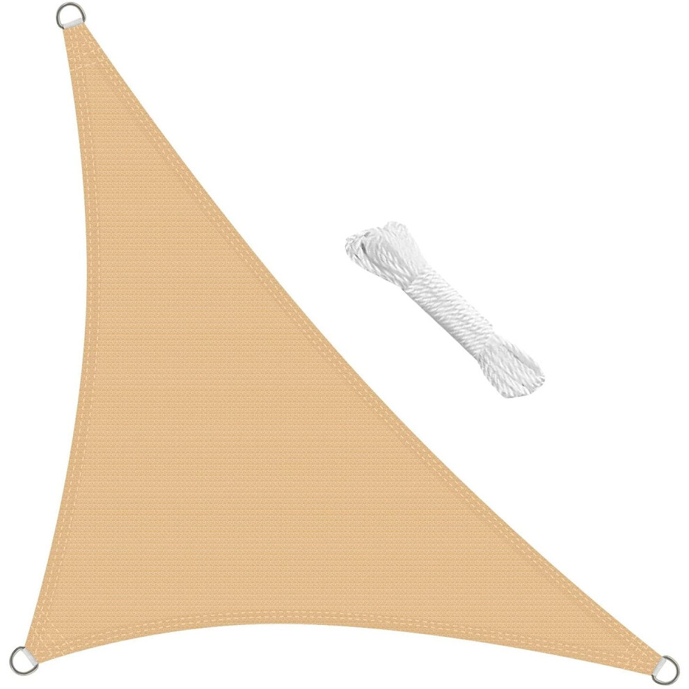 swift Sun Shade Sail 3.5x3.5x4.9 Meter Right Triangle, Sand