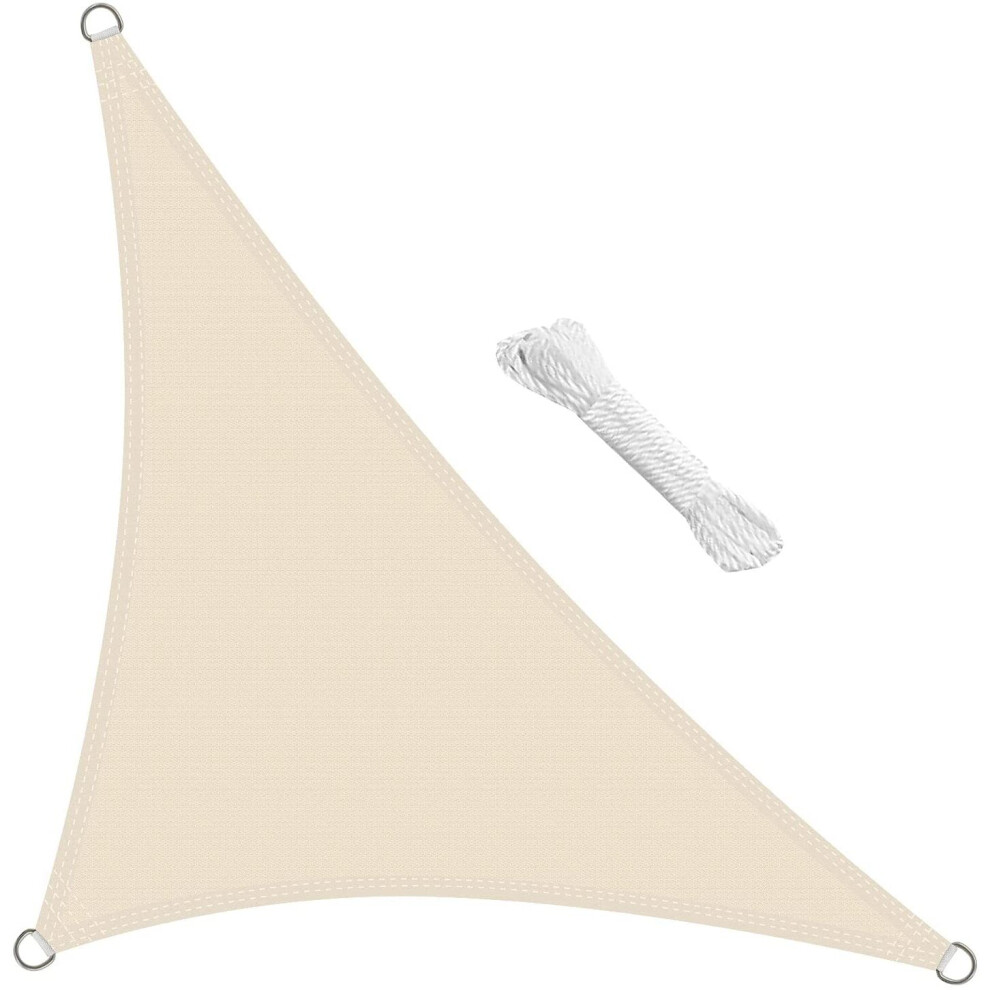 swift Sun Shade Sail 5x5x7 Meter Right Triangle, Cream