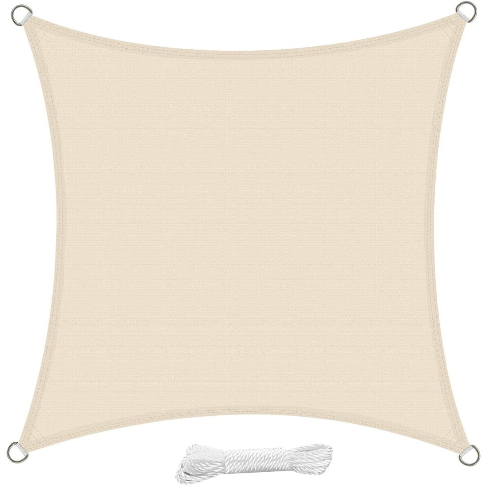 swift Sun Shade Sail 2x2 Meter Square, Cream