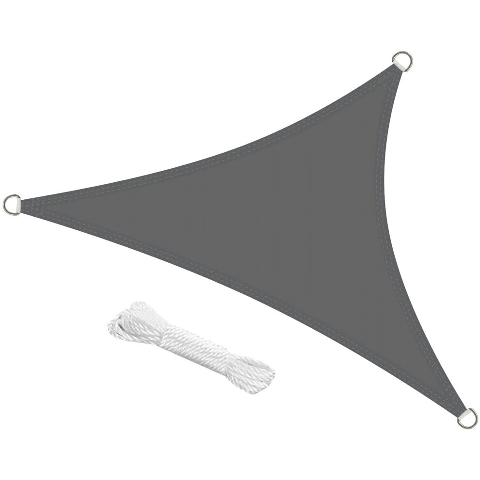 swift Sun Shade Sail 2x2x2 Meter Triangle Waterproof, Grey