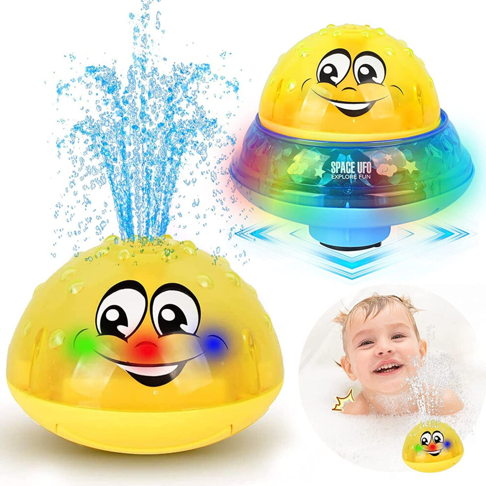 1.No Bath Toys 2 In 1 Induction Spray Water Toy & Space Ufo With Musical