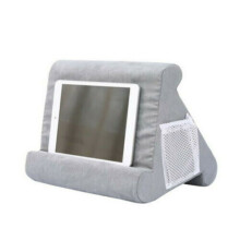 (Grey) Tablet Stand Pillow Holder & Mobile Phone Holder
