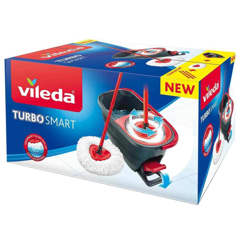 Vileda Turbo Smart Spin Microfibre Mop And Bucket Set Fast Dispatch