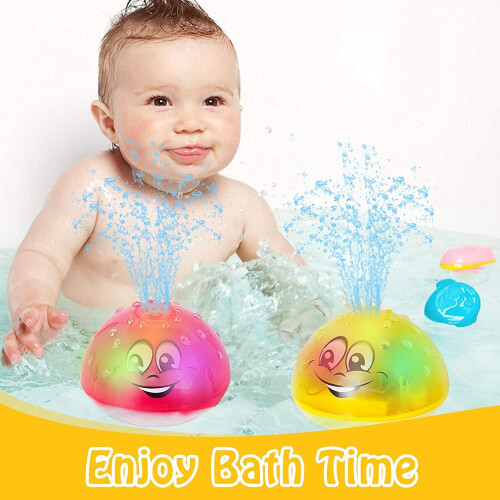 2 in 1 Squirt Spray Water Toy LED Light Up Float Toys Automatic 2
