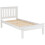 Monaco 3FT Single Low Foot End Bed Frame Only - White 10