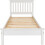 Monaco 3FT Single Low Foot End Bed Frame Only - White 6