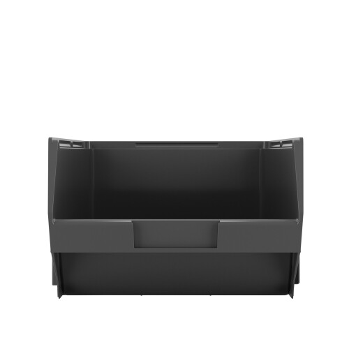 (5, 30mm) Black Wall Mounted Stacking Click Box Storage Bins on OnBuy
