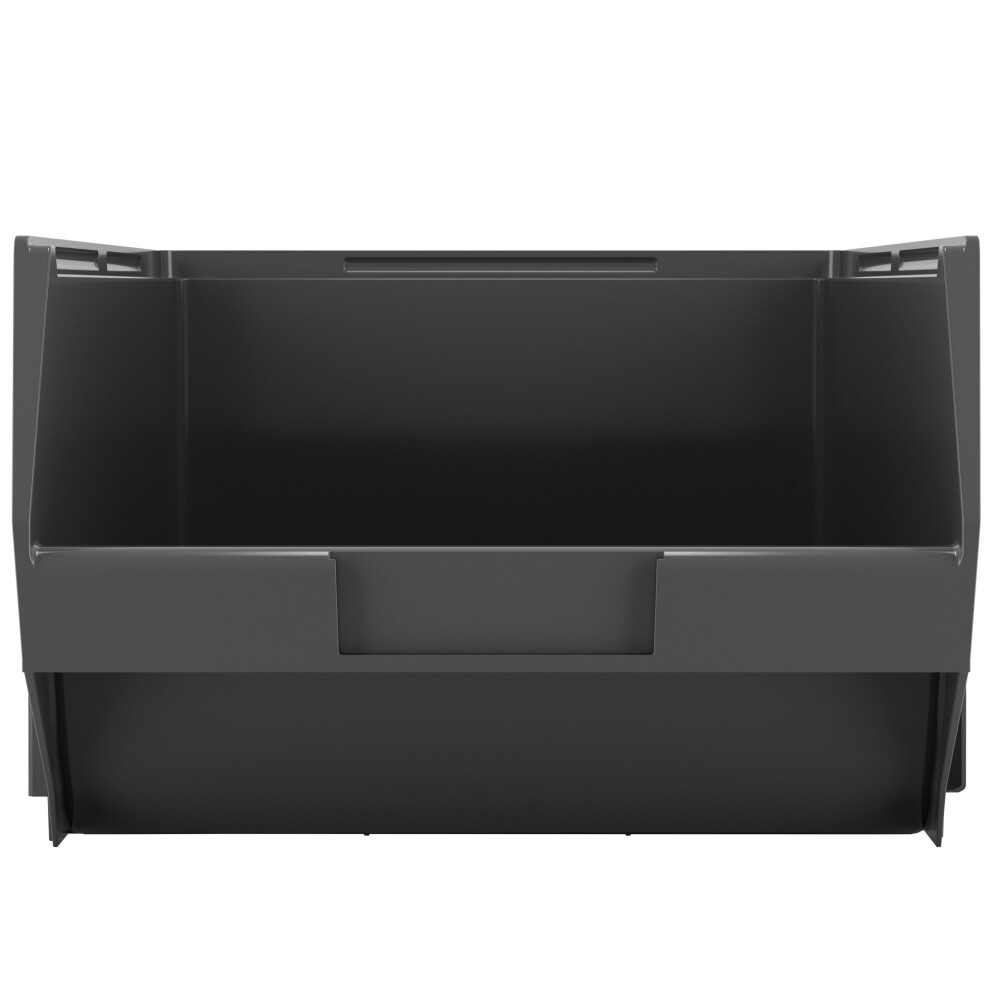 (5, 45mm) Black Wall Mounted Stacking Click Box Storage Bins