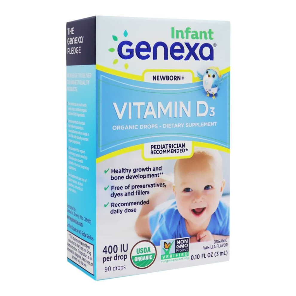 Genexa Vitamin D3 For Infant Organic Drops 3 Ml