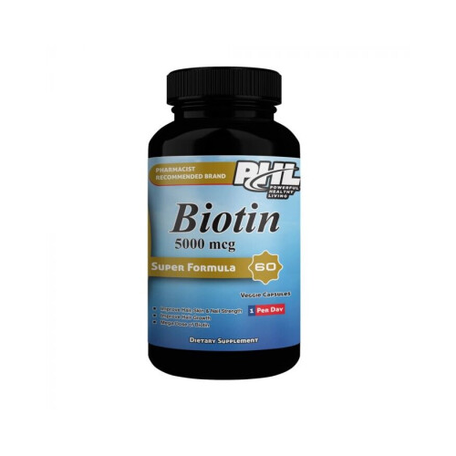 PHL Biotin 5000 mcg Veggie Capsules 60's