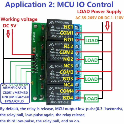 4ch 5V Flip-Flop Latch Relay Module Bistable Self-locking Electronic Switch Low pulse trigger Board Button MCU IO Control 2