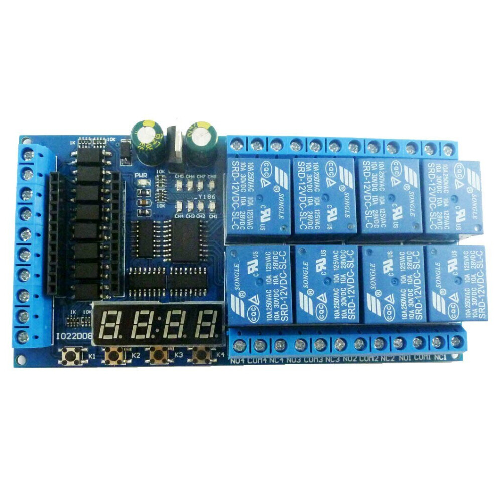 Dc 12V 8 Channel Pro Mini Plc Board Relay Shield Module For Arduino Multifunction Delay Timer Switch Board 774048924863
